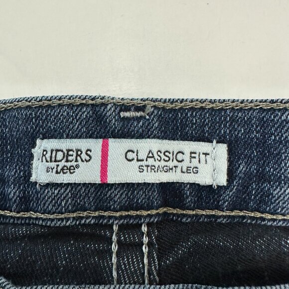 Riders by lee Classic Fit Straight Leg Women's size 10P Dark Blue Denim jeans - Picture 3 of 5